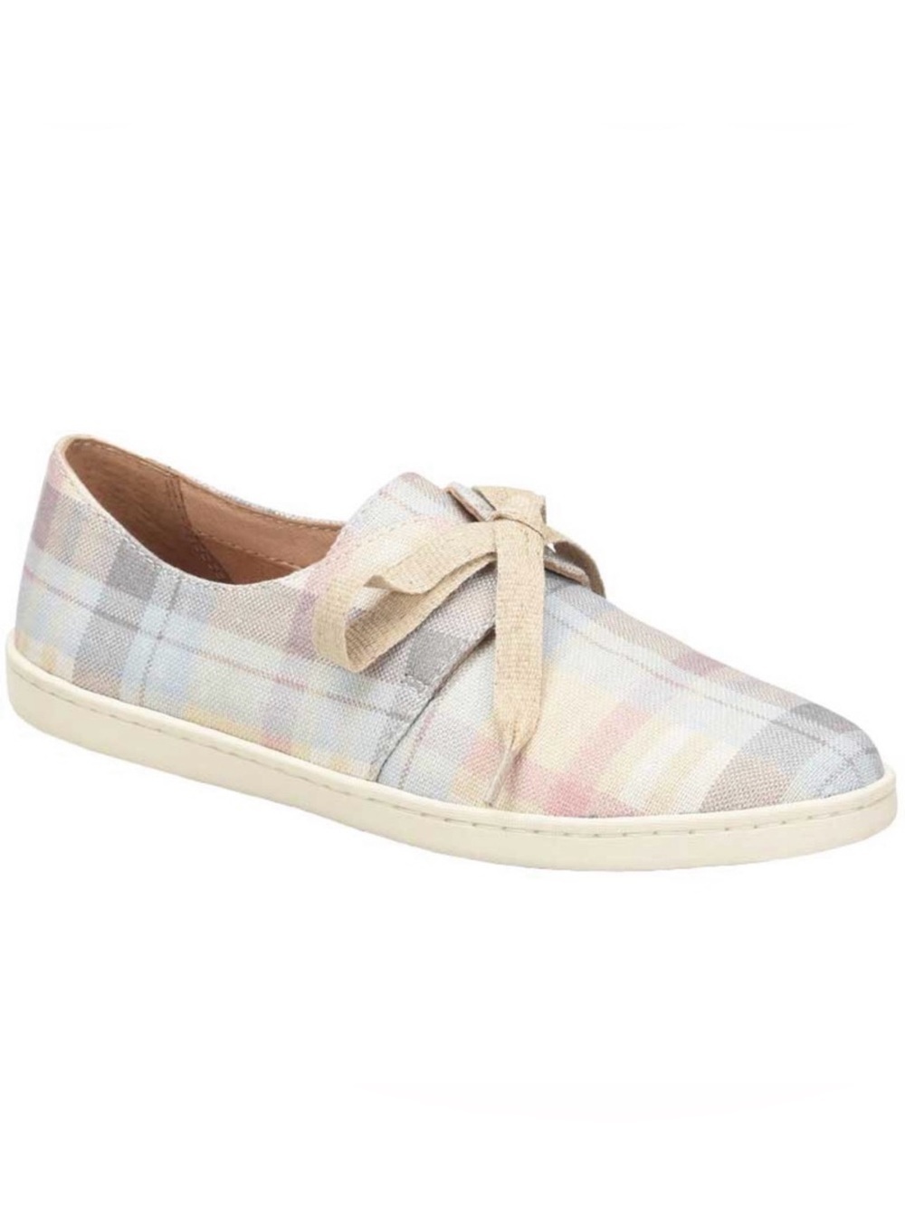 NWOT Børn Datil Plaid Canvas Preppy  Lace Up Pastel Sneakers 8